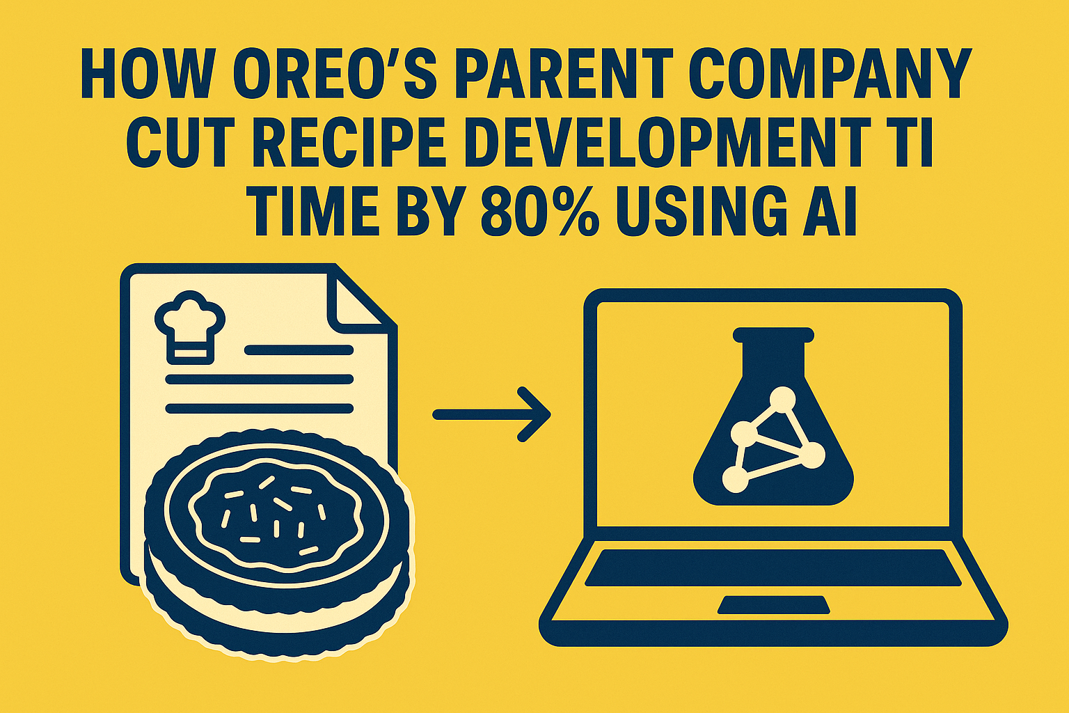 AI-powered recipe development system showing ingredient optimization for Mondelez snack products with cost and sustainability metrics
