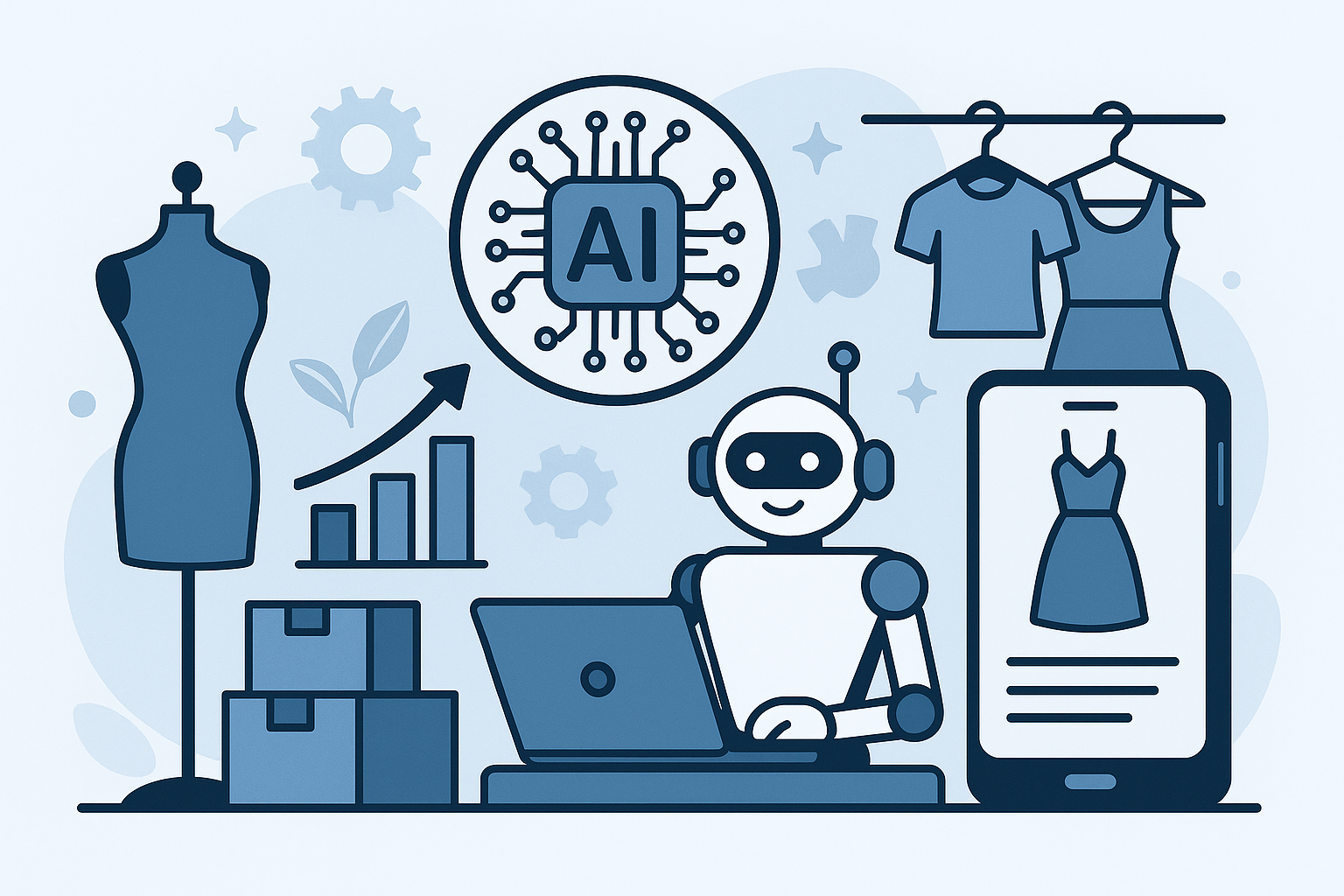 Amarra AI retail transformation dashboard showing inventory optimization and customer service automation through fashion retail AI technology implementation
