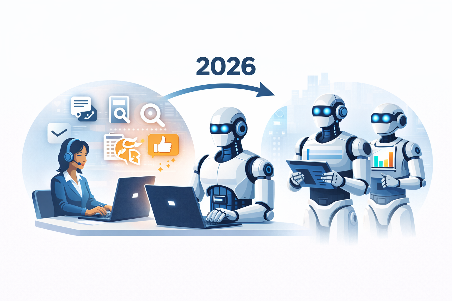 Agentic AI enterprise growth visualization showing autonomous agent adoption metrics and customer service automation improvements across B2B markets